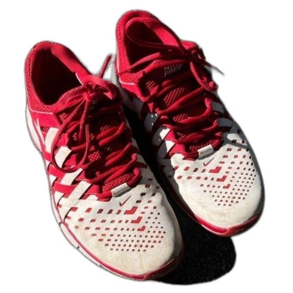 Nike Lunarlon Fingertrap Running Shoes Red & White - Picture 1 of 8